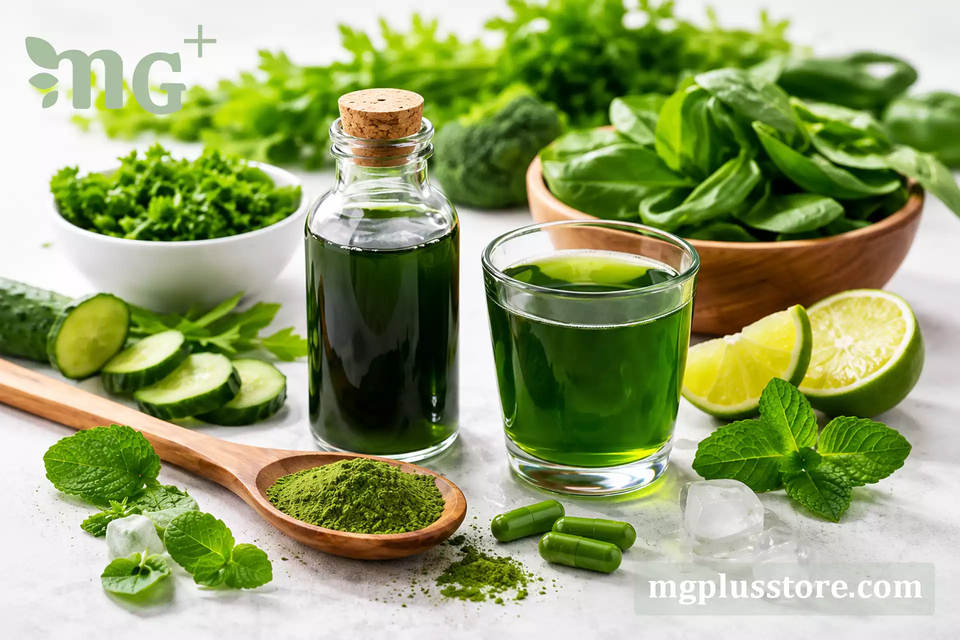 بطری کلروفیل ام‌جی پلاس؛ راهکار طبیعی برای رفع بوی بد دهان و بدن